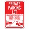 Signmission Private Parking Lot Unauthorized Vehicles Towed at Owner Expense Parking, A-1824-23264 A-1824-23264 - alternate 1
